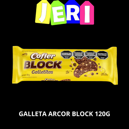 GALLETA ARCOR BLOCK 124G