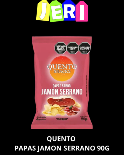 SNACKS QUENTO PAPAS JAMON SERRANO 90G