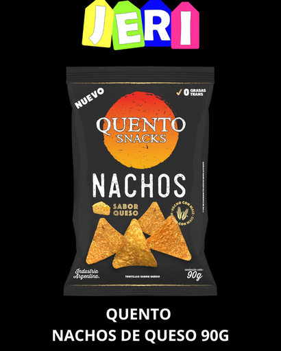 SNACKS QUENTO NACHOS DE QUESO 90G