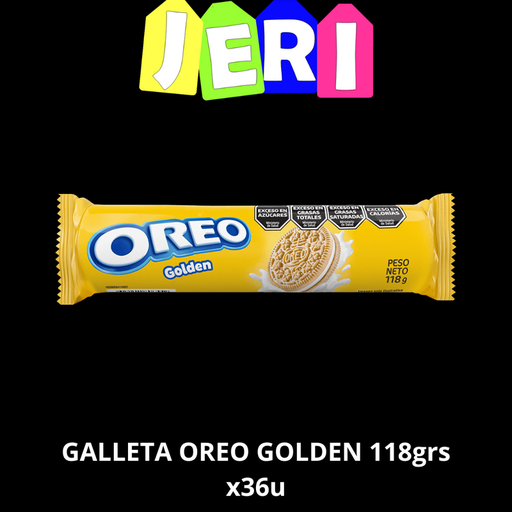 GALLETA OREO GOLDEN 118GRS X36U