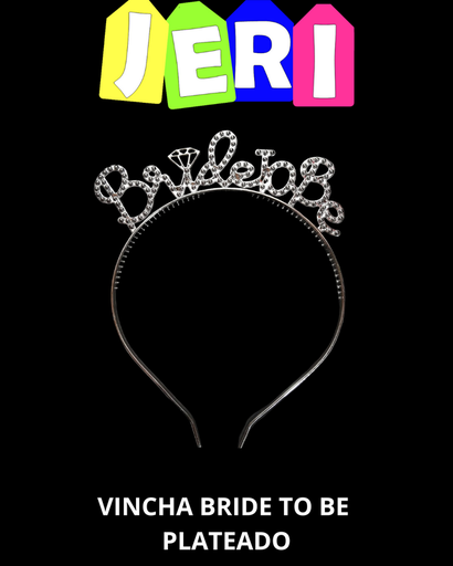 VINCHA BRIDE TO BE (PLATEADO)