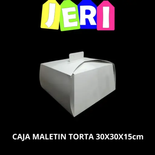 [6877] CAJA MALETIN TORTA 30X30X15cm