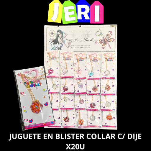 [3278] JUGUETE EN BLISTER COLLAR C/ DIJE X20U
