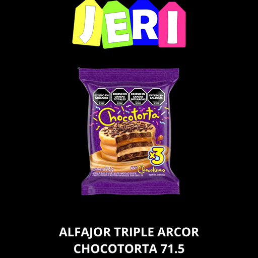 ALFAJOR TRIPLE ARCOR CHOCOTORTA 71.5 X21U