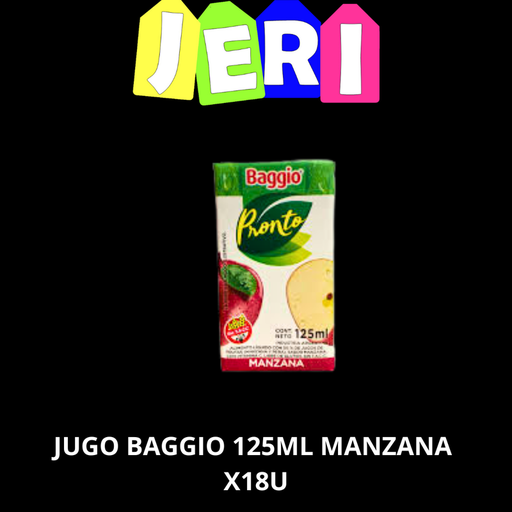 JUGO BAGGIO 125ML MANZANA X18U